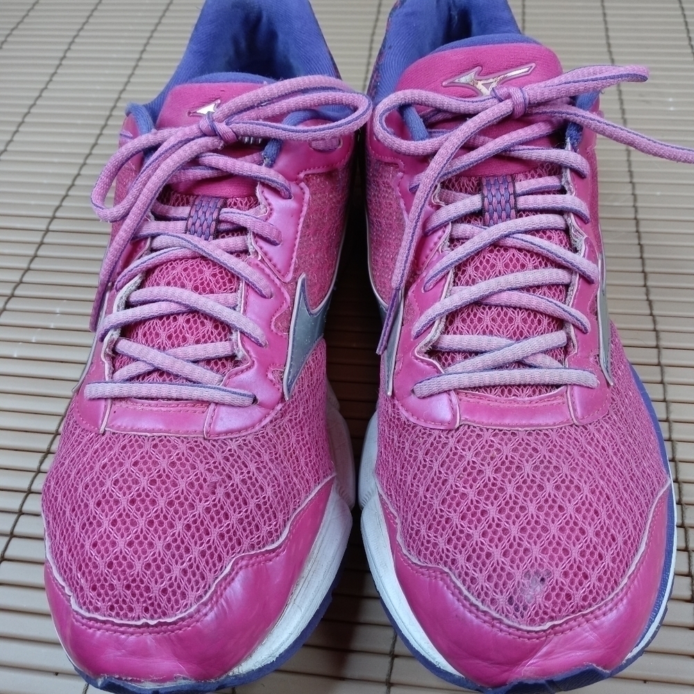 Mizuno Wave Rider 19 Womens Sz 11 Pink Purple Running Shoes J1GD160303 . 277.1pm